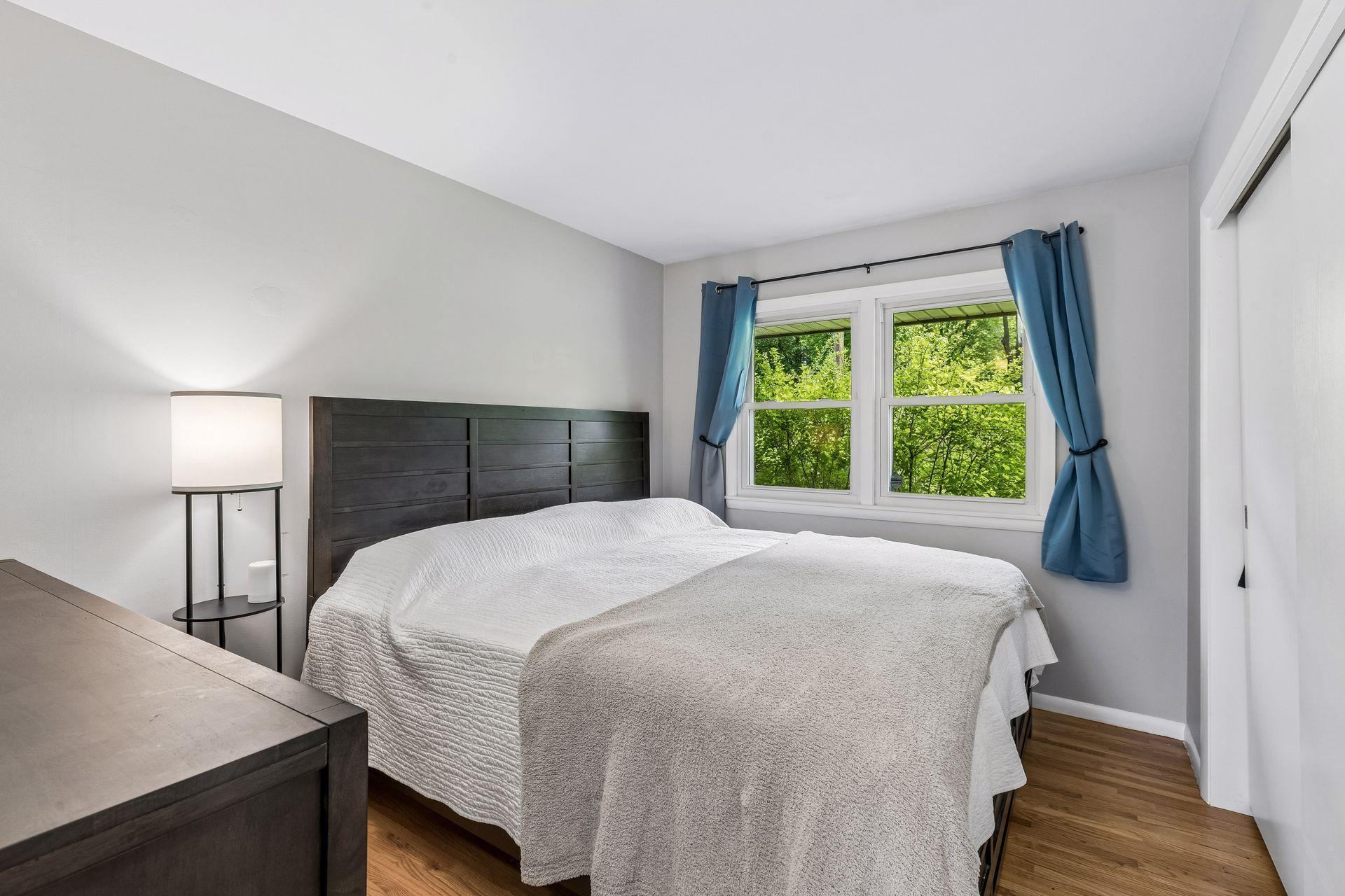 One of three bedrooms on the main level
