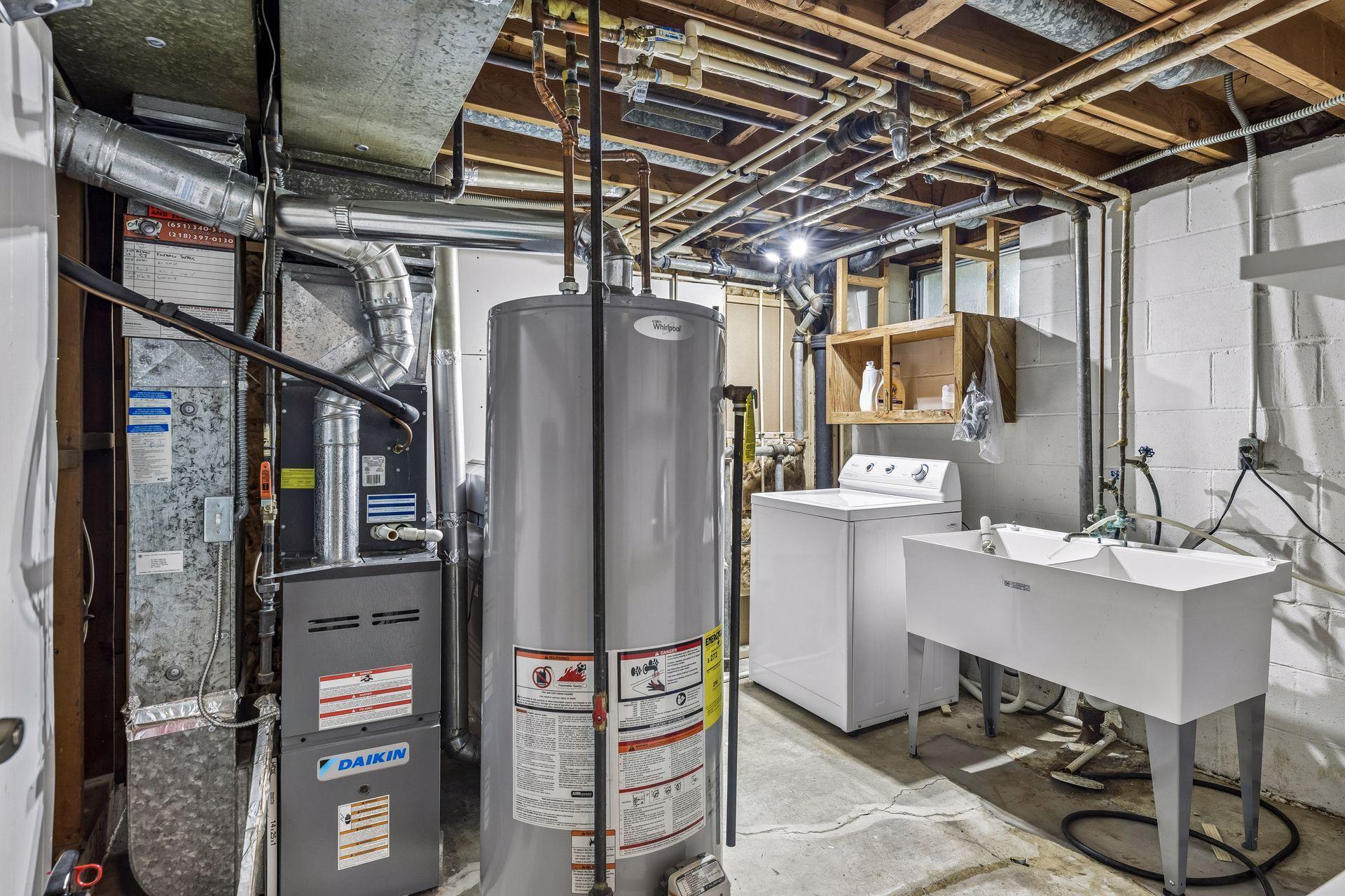 Clean space for mechanicals and laundry