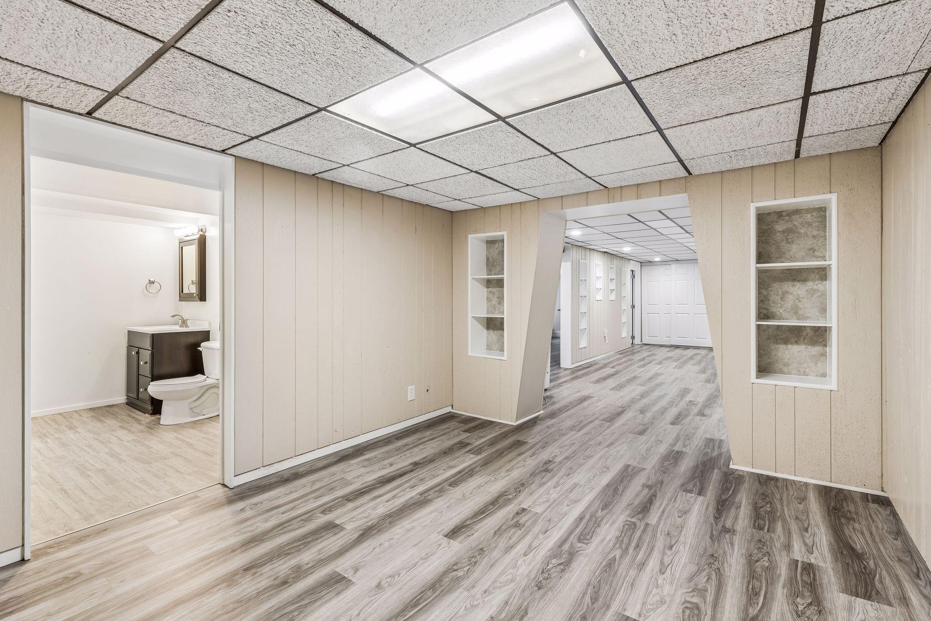 Additional view of flex room connected to living room and bathroom