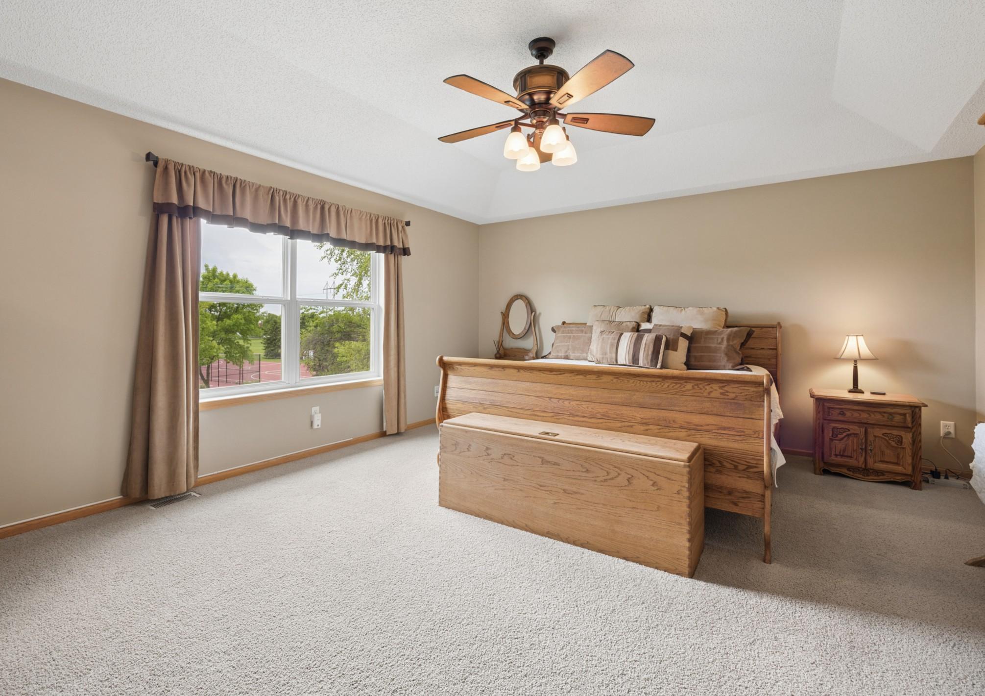 Primary bedroom offers generous space to relax