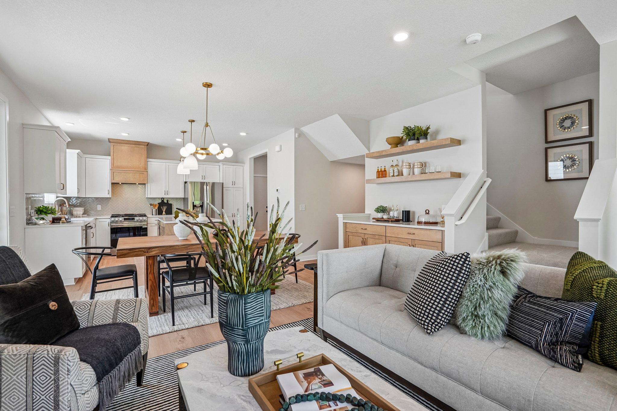 Built-in custom cabinets, this dinette buffet is perfect for entertaining friends and family.