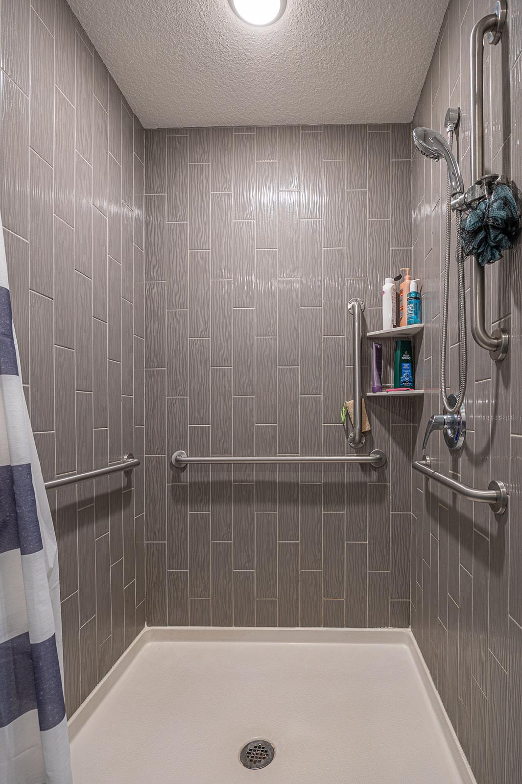 Main floor tile shower
