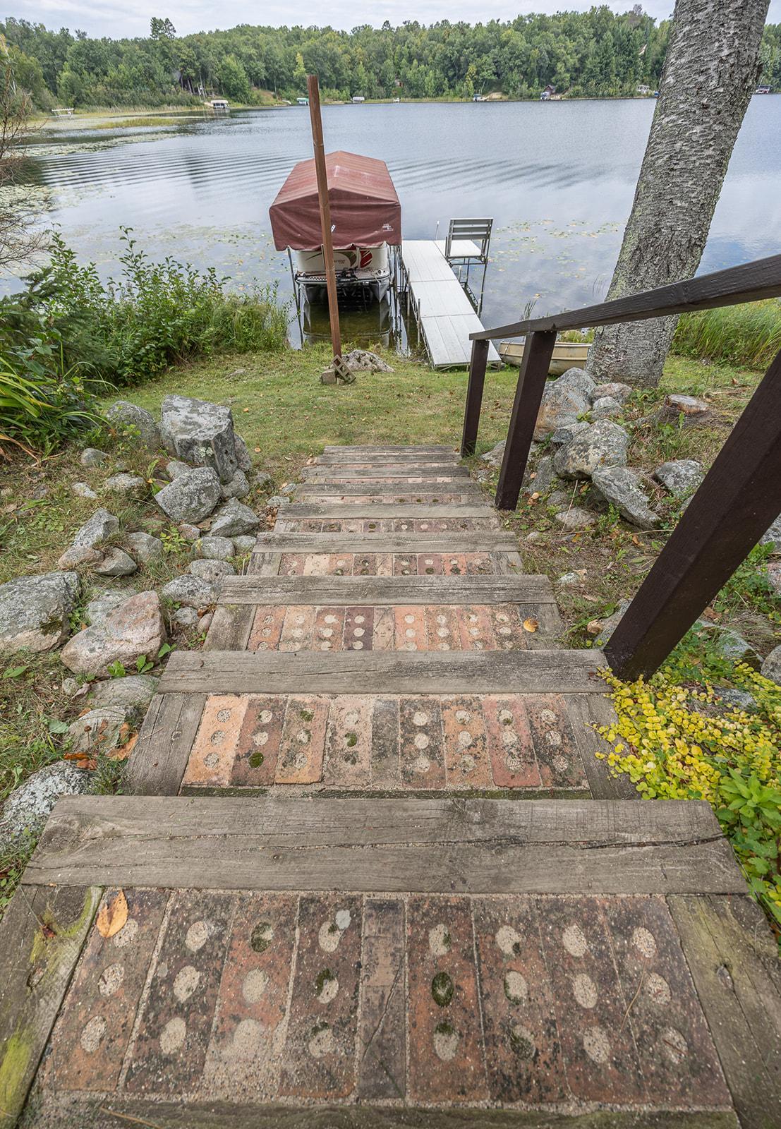 Stairs down to the lake