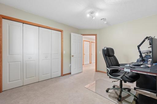 The lower level bedroom offers flexibility and can easily be used as a home office, guest room, or hobby space.