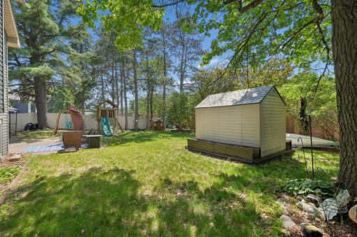 Convenient storage shed provides the perfect place to keep gardening tools, lawn equipment and outdoor essentials organized and easily accessible.