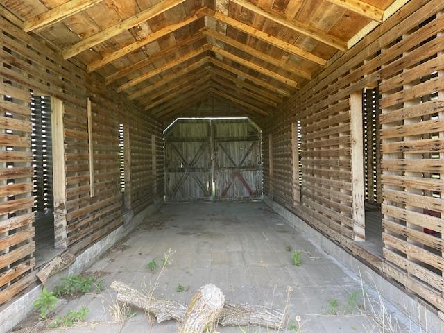 corn crib parking pad