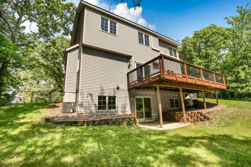 Expansive 12' x 27' deck on the backside of the home, creating an ideal space for outdoor entertaining and relaxation.