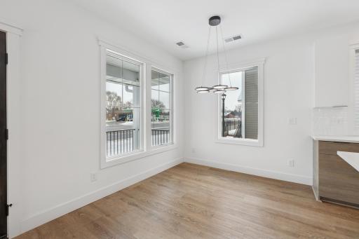 Generous dining area
