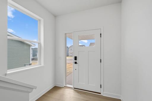 The foyer allows for ease of access to all living spaces