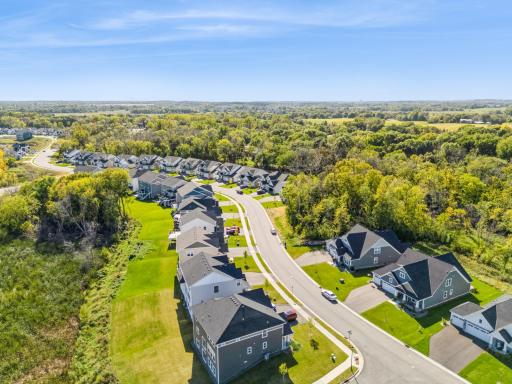 An aerial view of picturesque Tavera in Corcoran, MN.