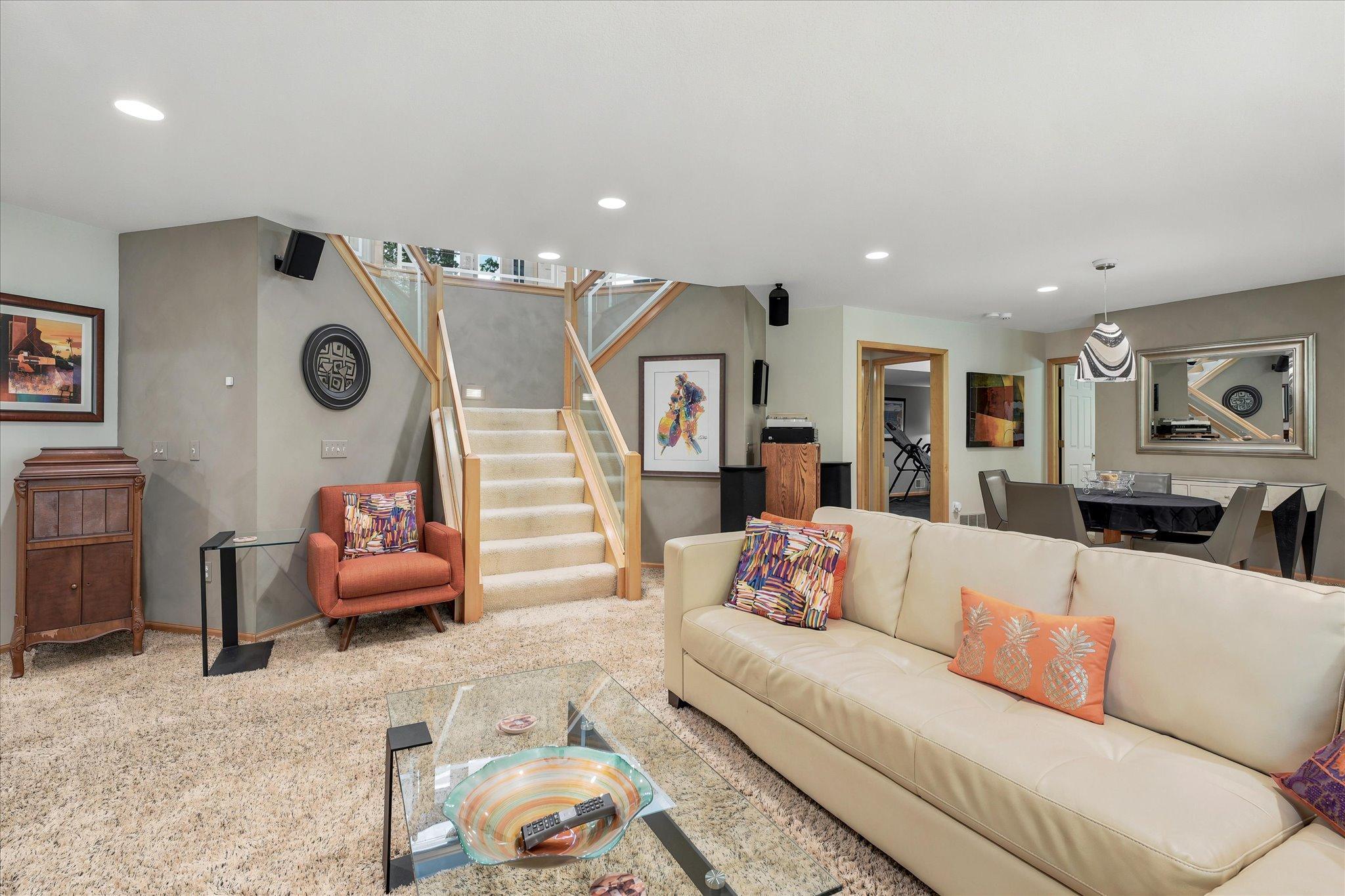 Stairway down to Lower Level