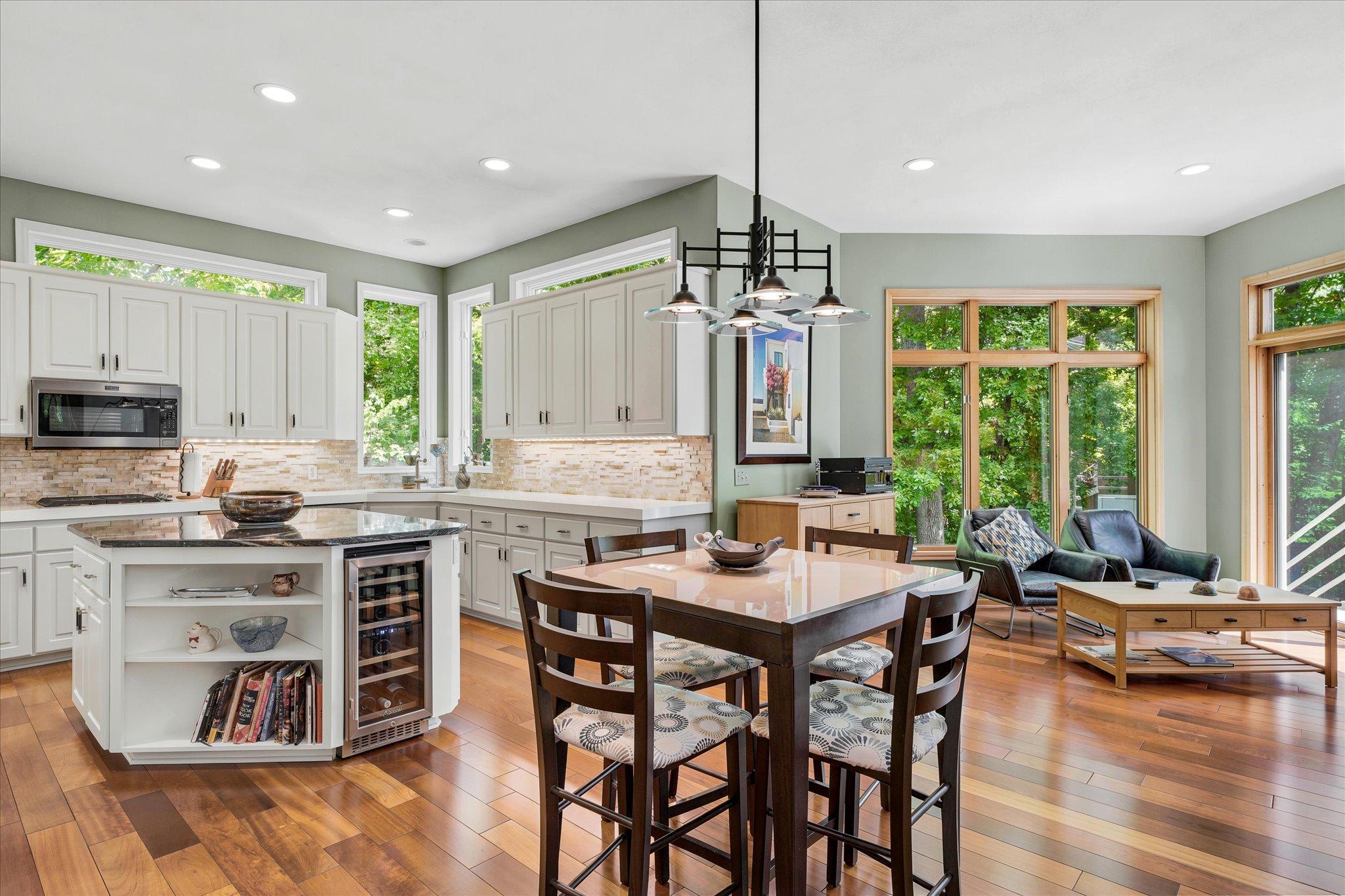Gleaming hardwood floors