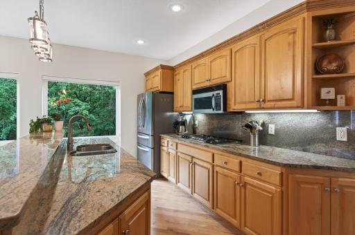 Cook with confidence on the gas cooktop, a favorite feature for serious cooks.