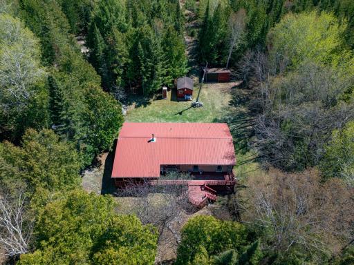 Aerial view of house