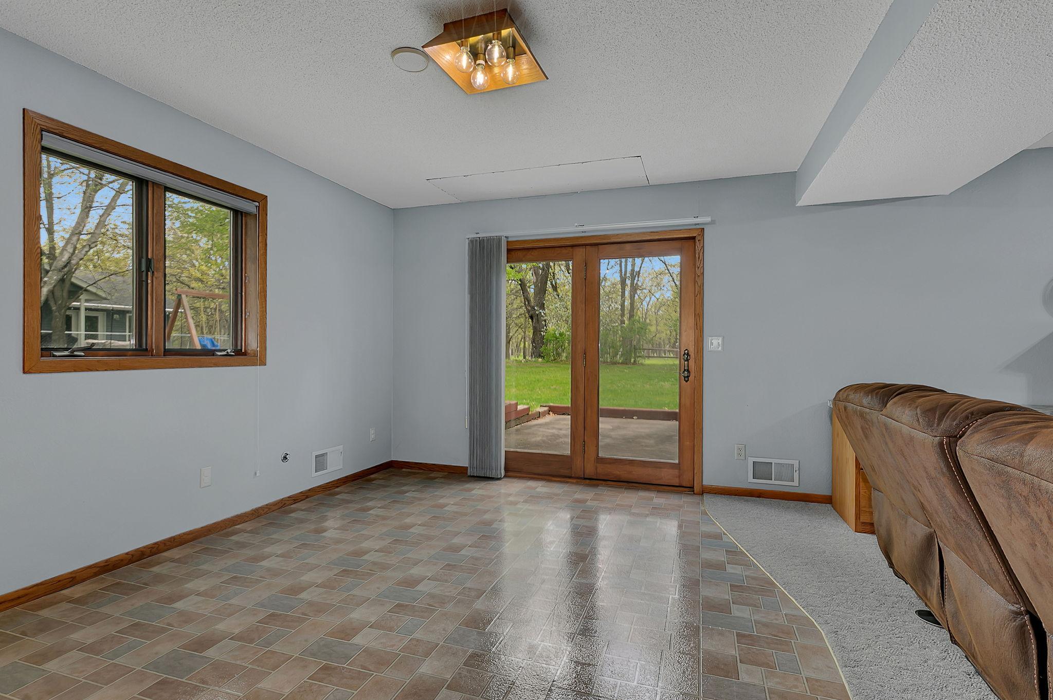 Lower Level Walkout to the Backyard