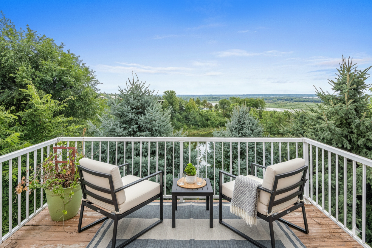 Virtually staged deck
