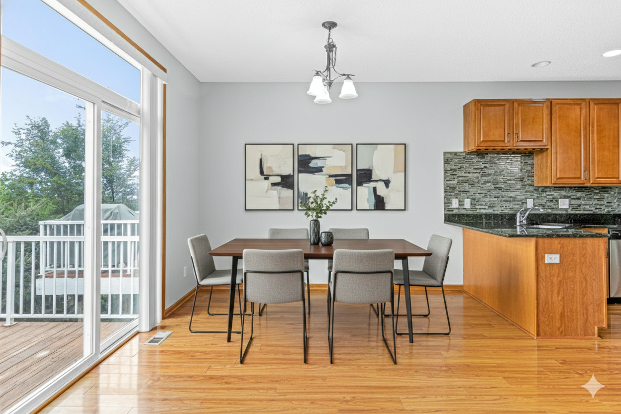 Virtually staged dining