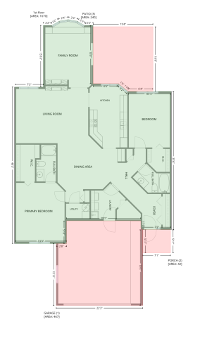 Main Level Exterior Floor Plan
