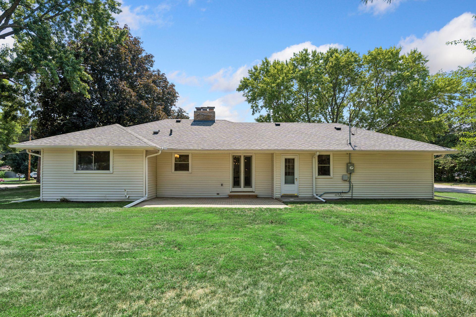 Partially fenced backyard and New Paver patio