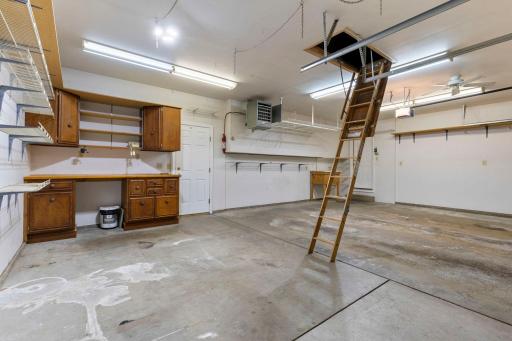 Large Heated and Insulated Garage for Storage, Hobbies, Workshop, etc.