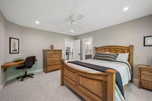 Bedroom 2 on upper level with private en suite bathroom
