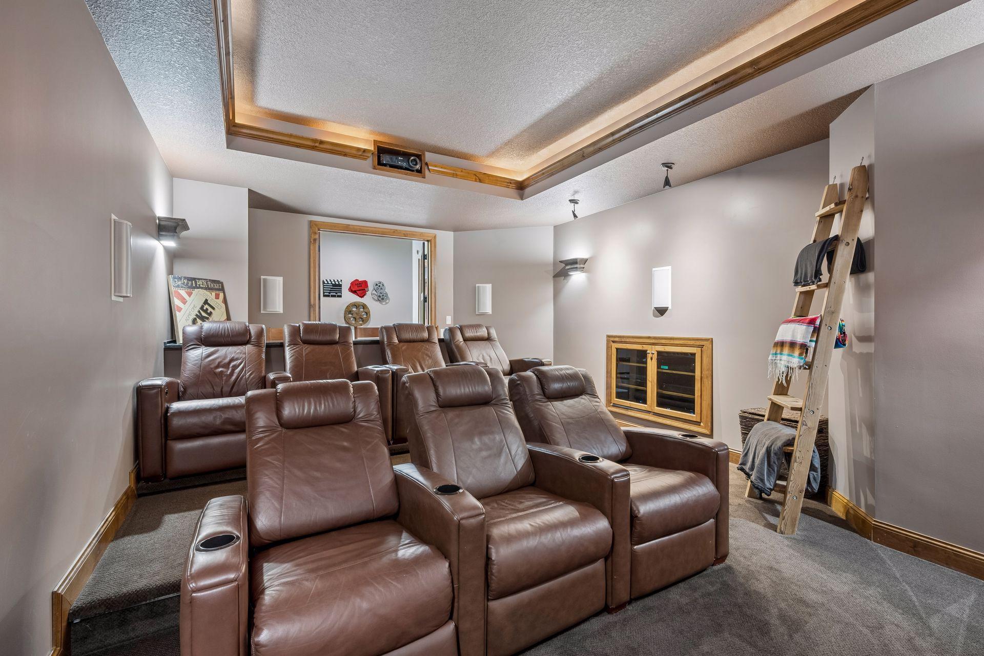 Lower level movie theater