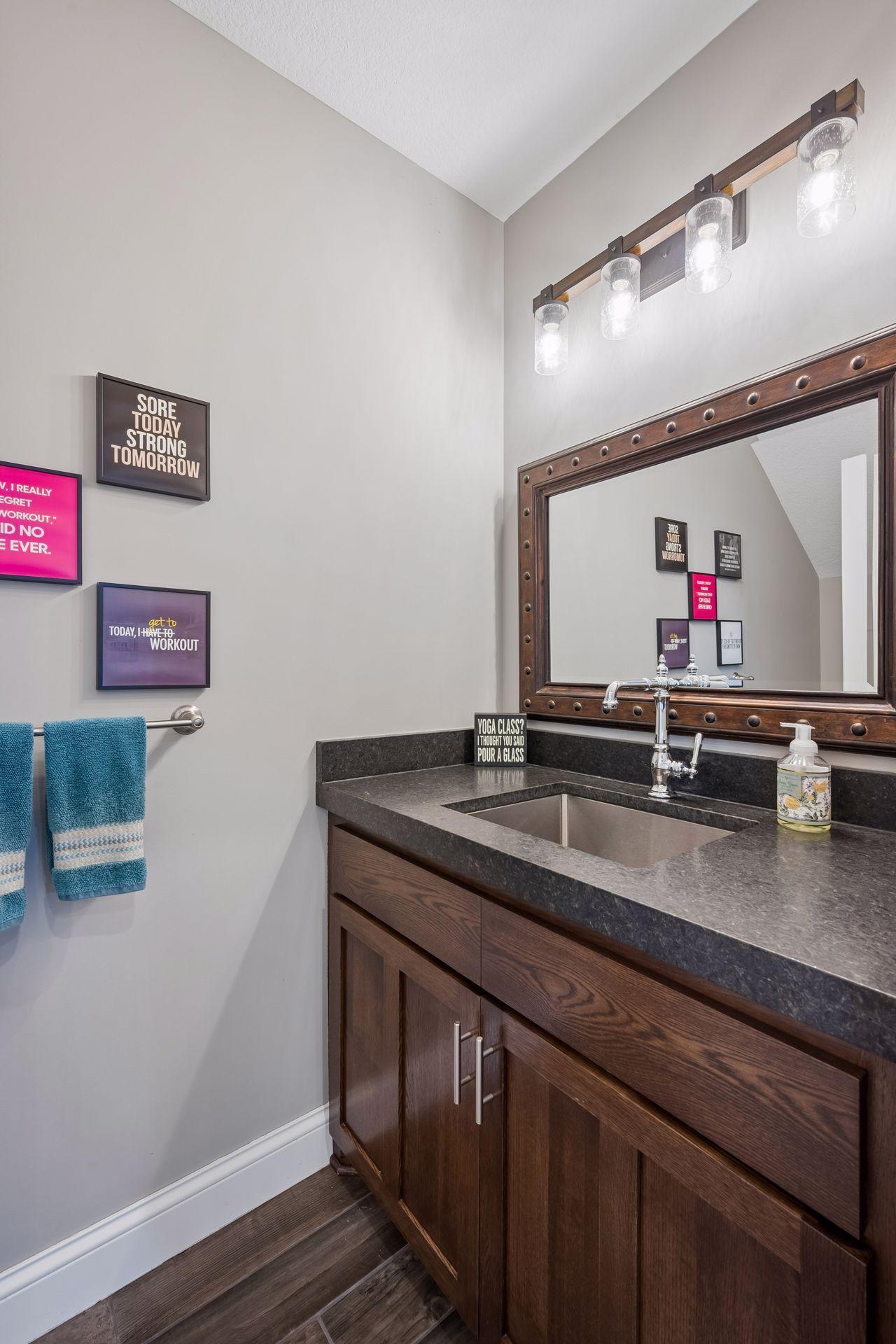 1/2 bathroom in detached garage