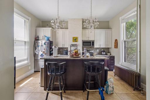 Updated and modern kitchen with center island