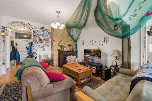 Enjoy high ceilings, hardwood floors, and lots of natural light
