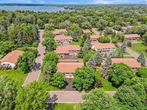 Aerial view with Turtle Lake in the background. Great walking distance to the beach and fun.