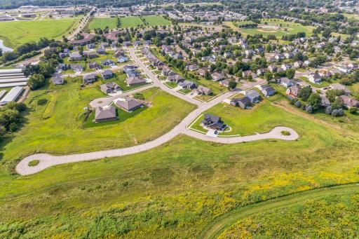 Aerial shot of the Essex Estates Community.