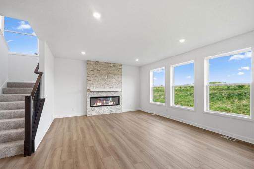 The Great Room provides a natural gathering space within the home for residents to rest and relax on the couch after a long day of play.