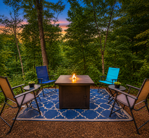 Evening Gathering Spot-Right Outside the Patio Doors, Lower Level-Pic Enhanced