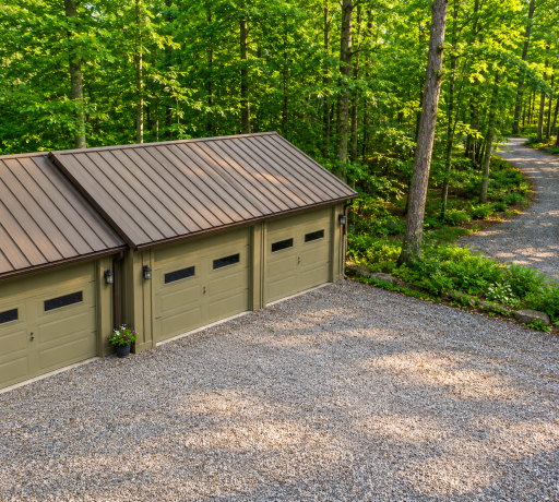 Two End Garages Included with the Home. Photo Brightened
