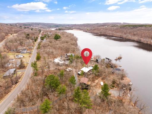 Easily access the river or miles of trails for biking or hiking in this St. Croix River Valley