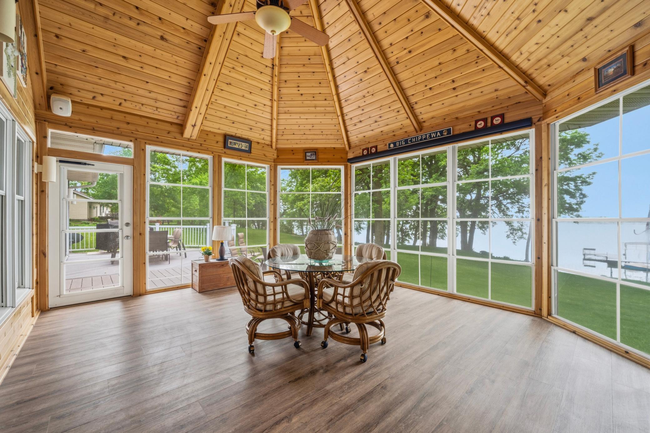 The charming gazebo offers picturesque views while creating the perfect extension of your living and entertaining space with convenient access to the deck.