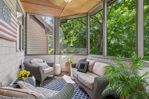 It's easy to see why this screened porch became the seller's favorite retreat, a peaceful place to enjoy morning coffee, listen to the birds, and unwind while taking in tranquil wetland views.