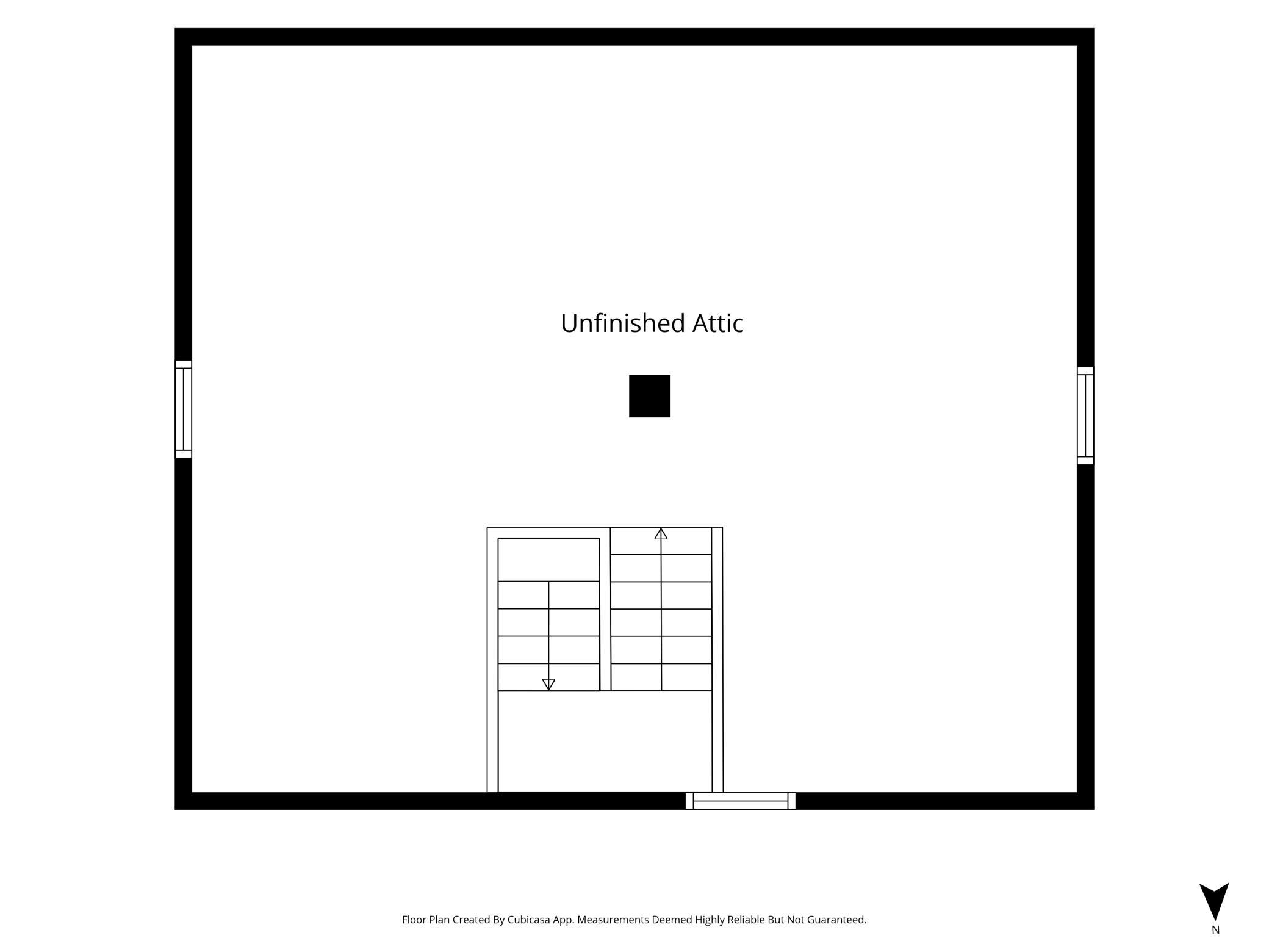 Floor plan of unfinished attic space