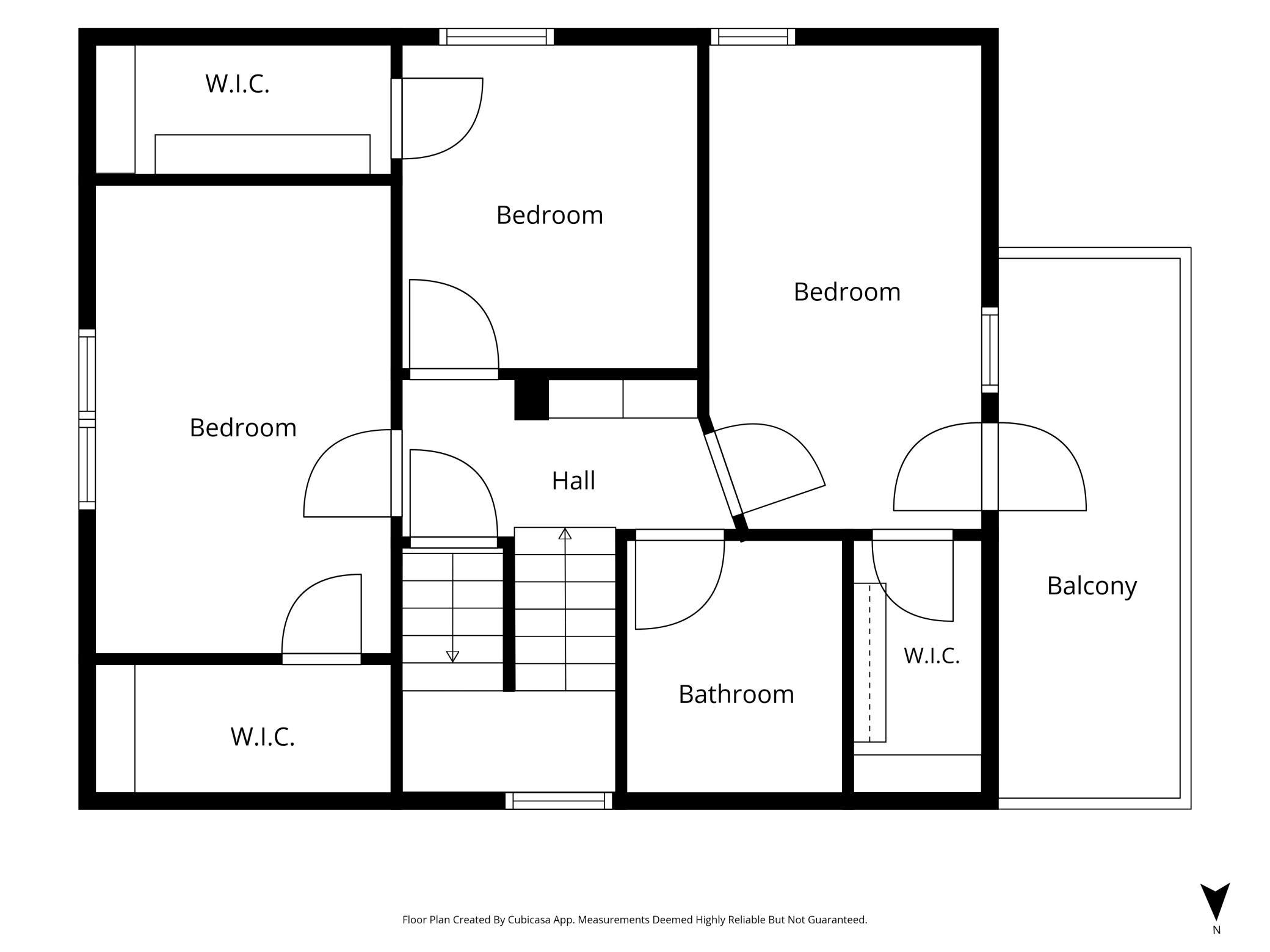 Upper level floor plan