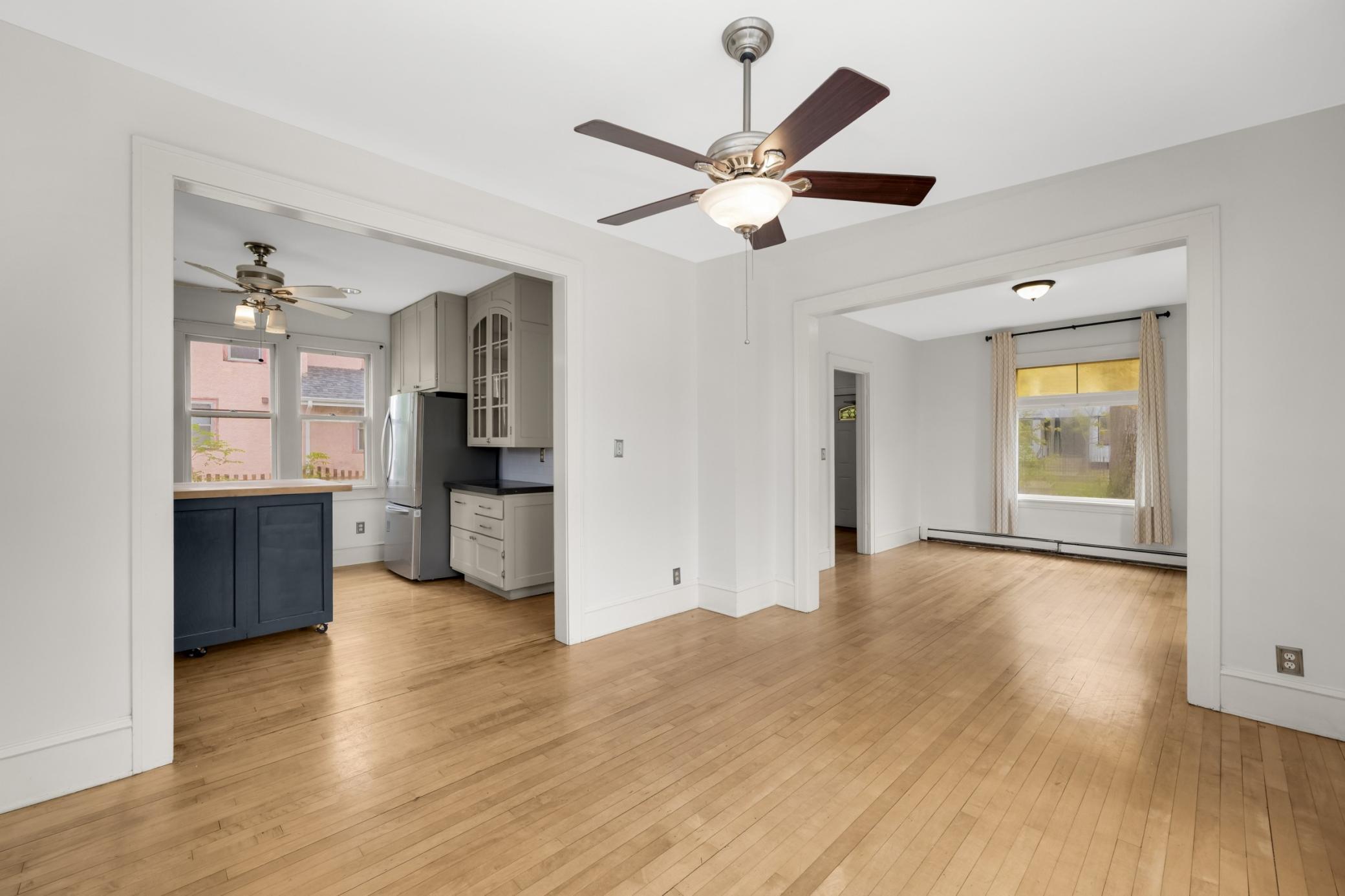 Fantastic flow in the main level between the Living and Dining Room and the beautiful kitchen