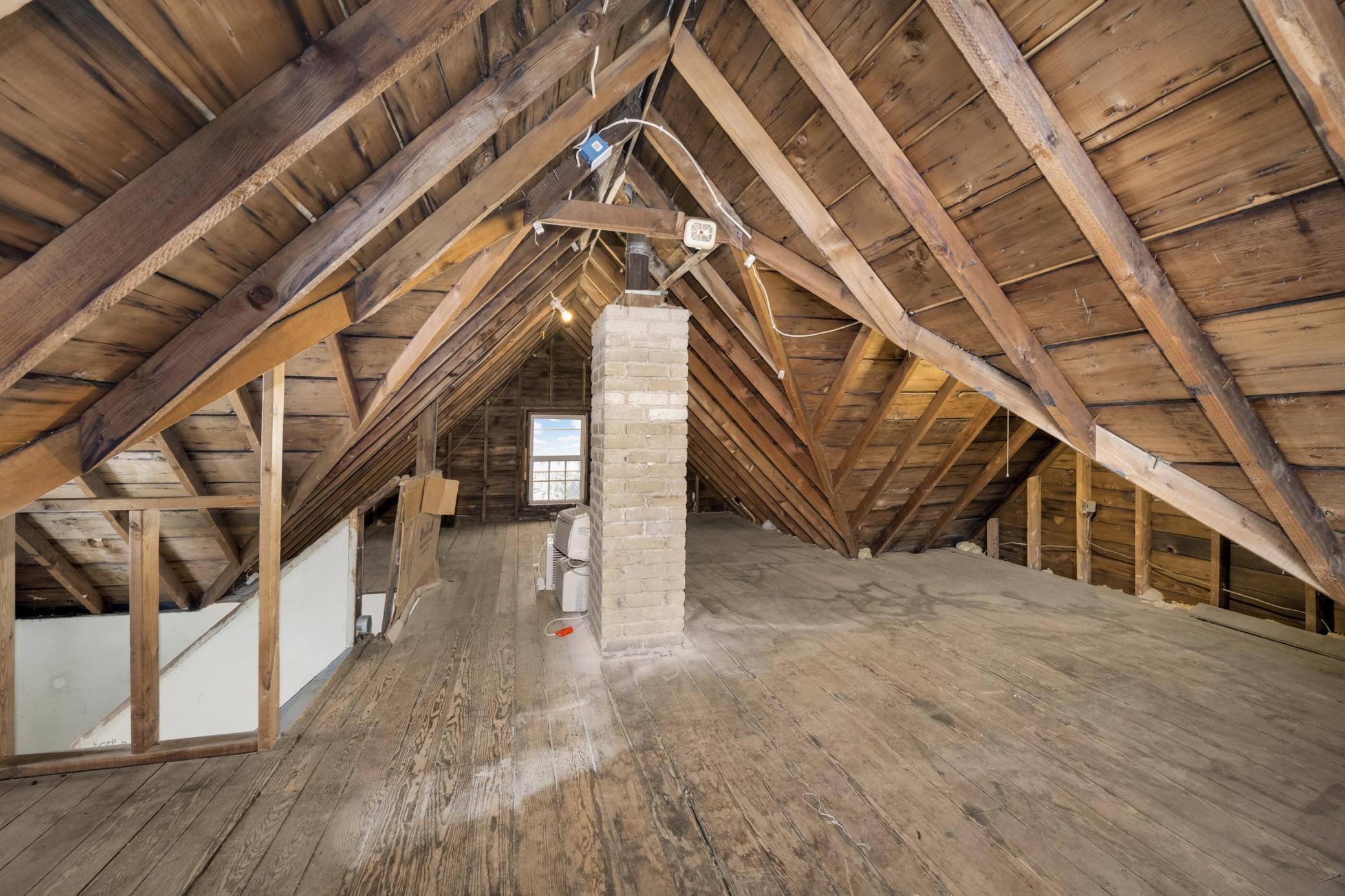 Unfinished attic space
