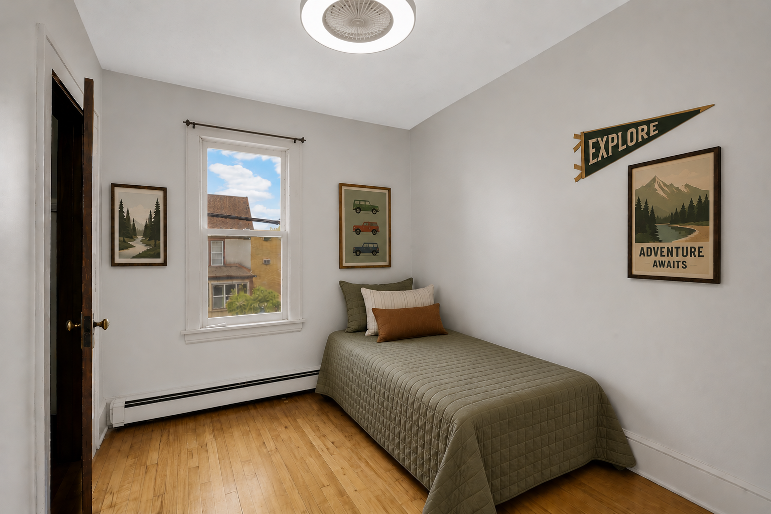Virtually Staged - the 3rd bedroom on the upper level also has a convenient walk-in closet