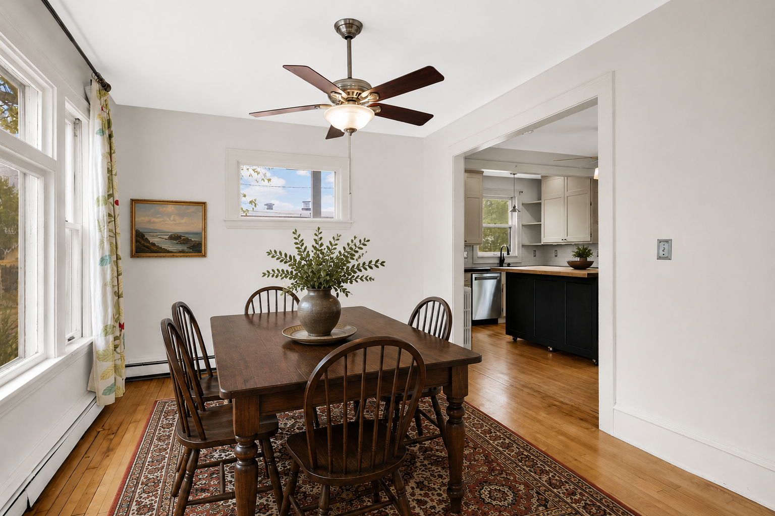 Virtually Staged - Convenient formal Dining Room that leads into the beautiful kitchen