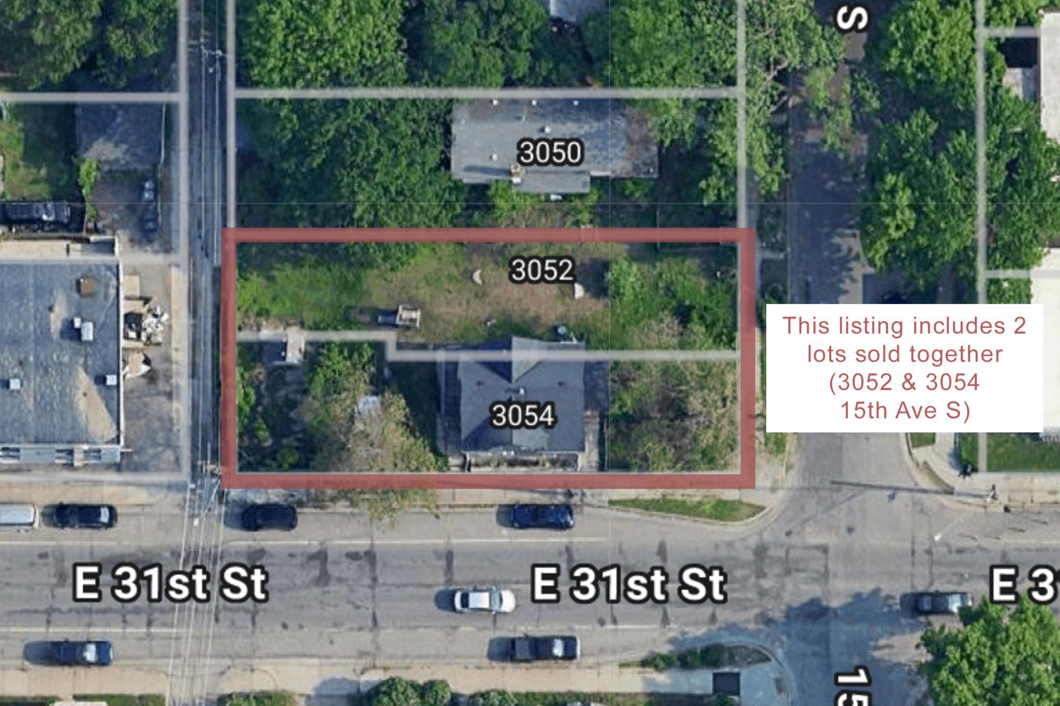 This listing includes 2 lots being sold together (3052 & 3054 15th Ave S)