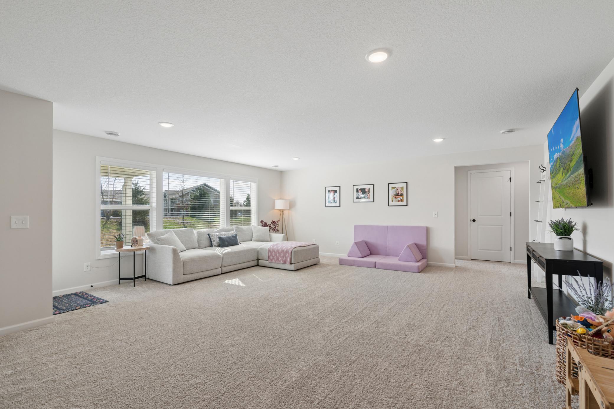 Incredibly spacious lower level family room