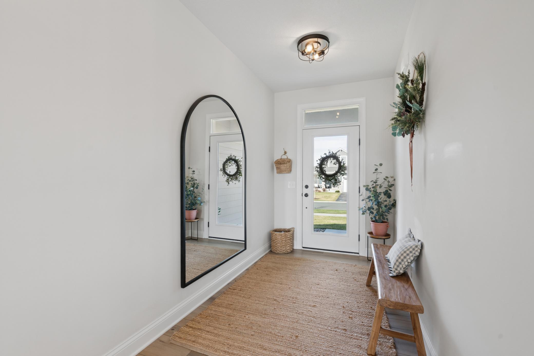A supersized foyer welcomes you into the home