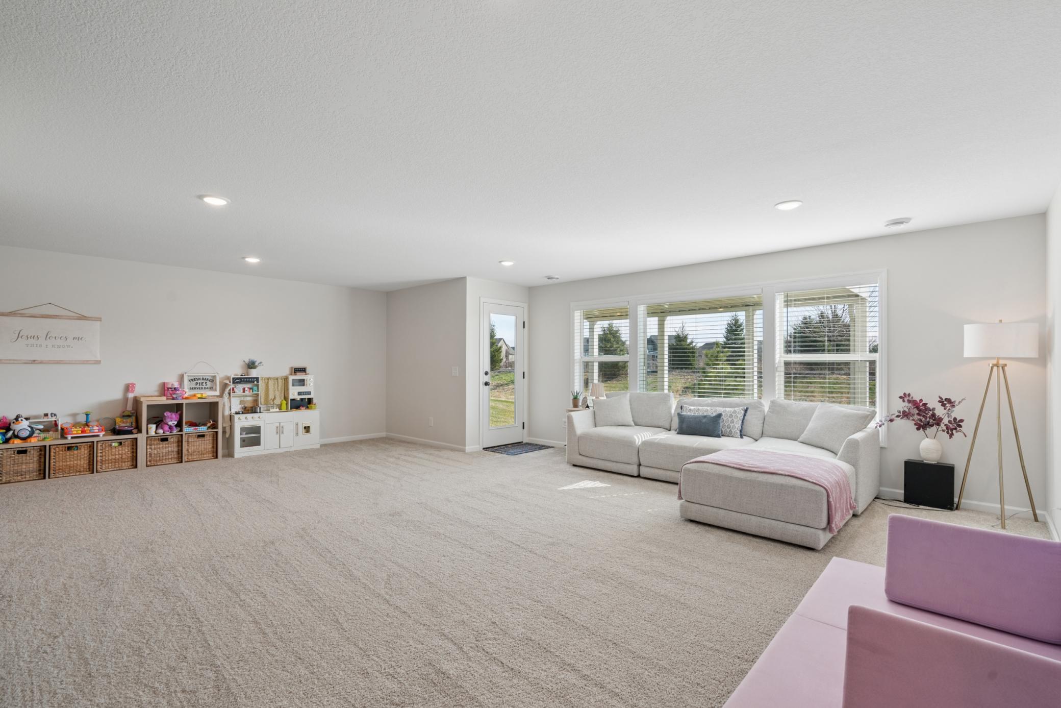 Enjoy your enormous lower level family room with walkout