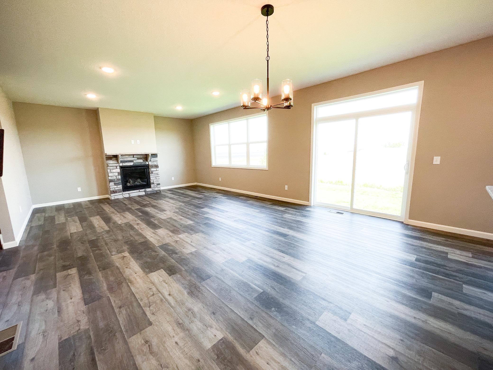 Photo of previously finished home of same floor plan.
