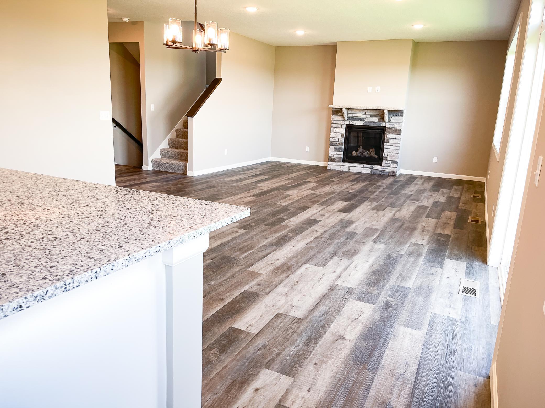 Photo of previously finished home of same floor plan.