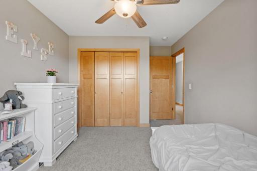 Generous closest sizes throughout with solid core oak doors